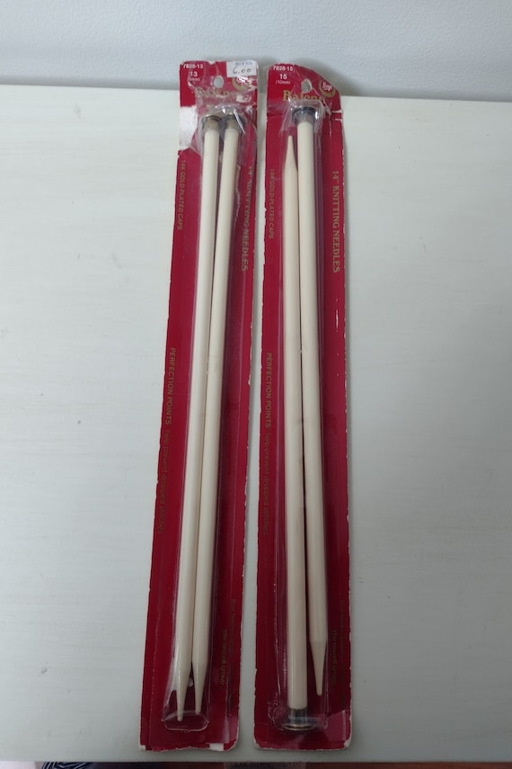 Vintage Boye Knitting Needles Size 13 Aluminum Set Pair Made in USA Large
