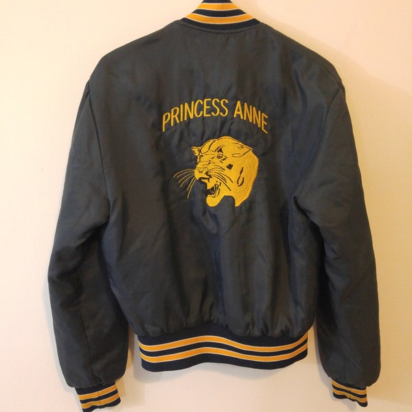 1990s Princess Anne Panthers Trophy Jacket Size Small Middle School Virginia