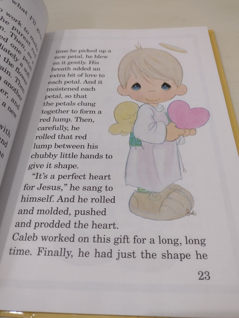 Precious Moments Caleb A Very Shy Angel 1996 Hardcover Book by Joanne Dejonge Illustrations by ...