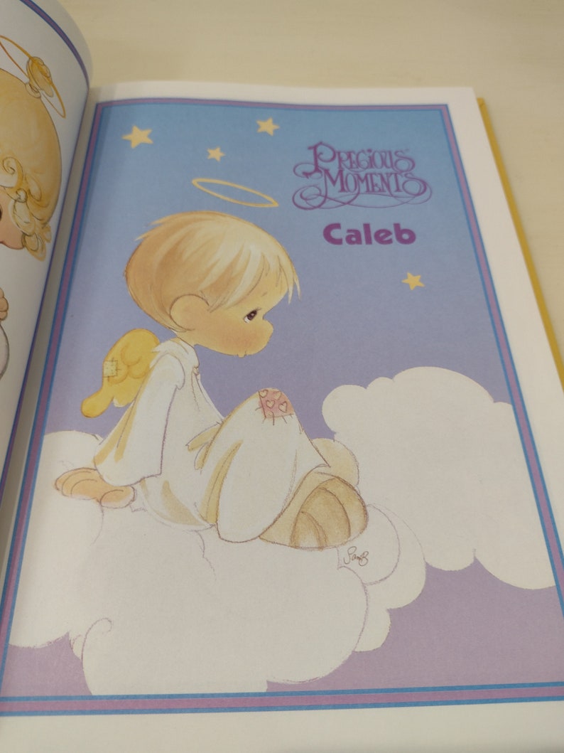 Precious Moments Caleb A Very Shy Angel 1996 Hardcover Book by Joanne Dejonge Illustrations by ...