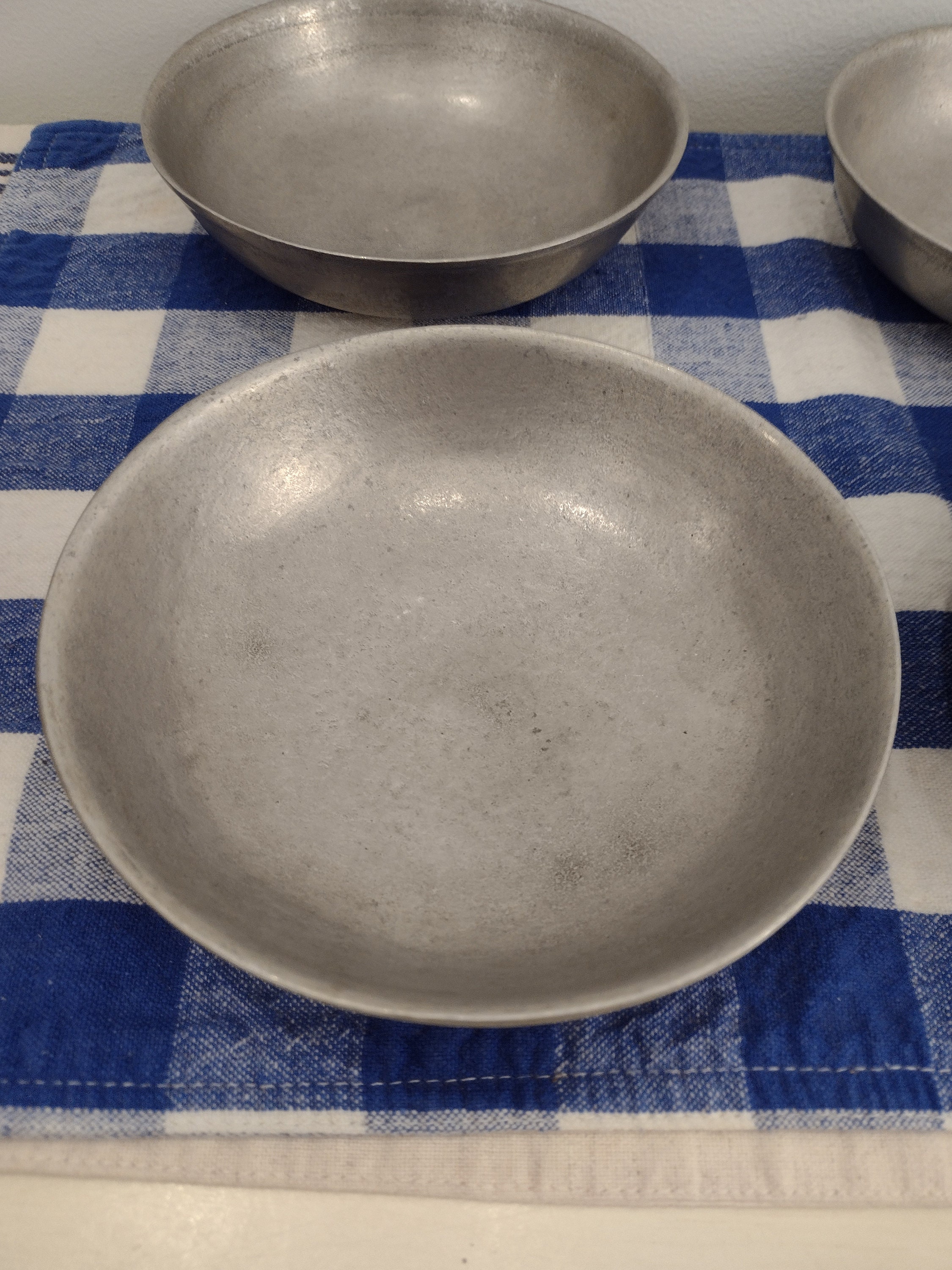 Vintage Pewter Bowls Set of Four Etsy