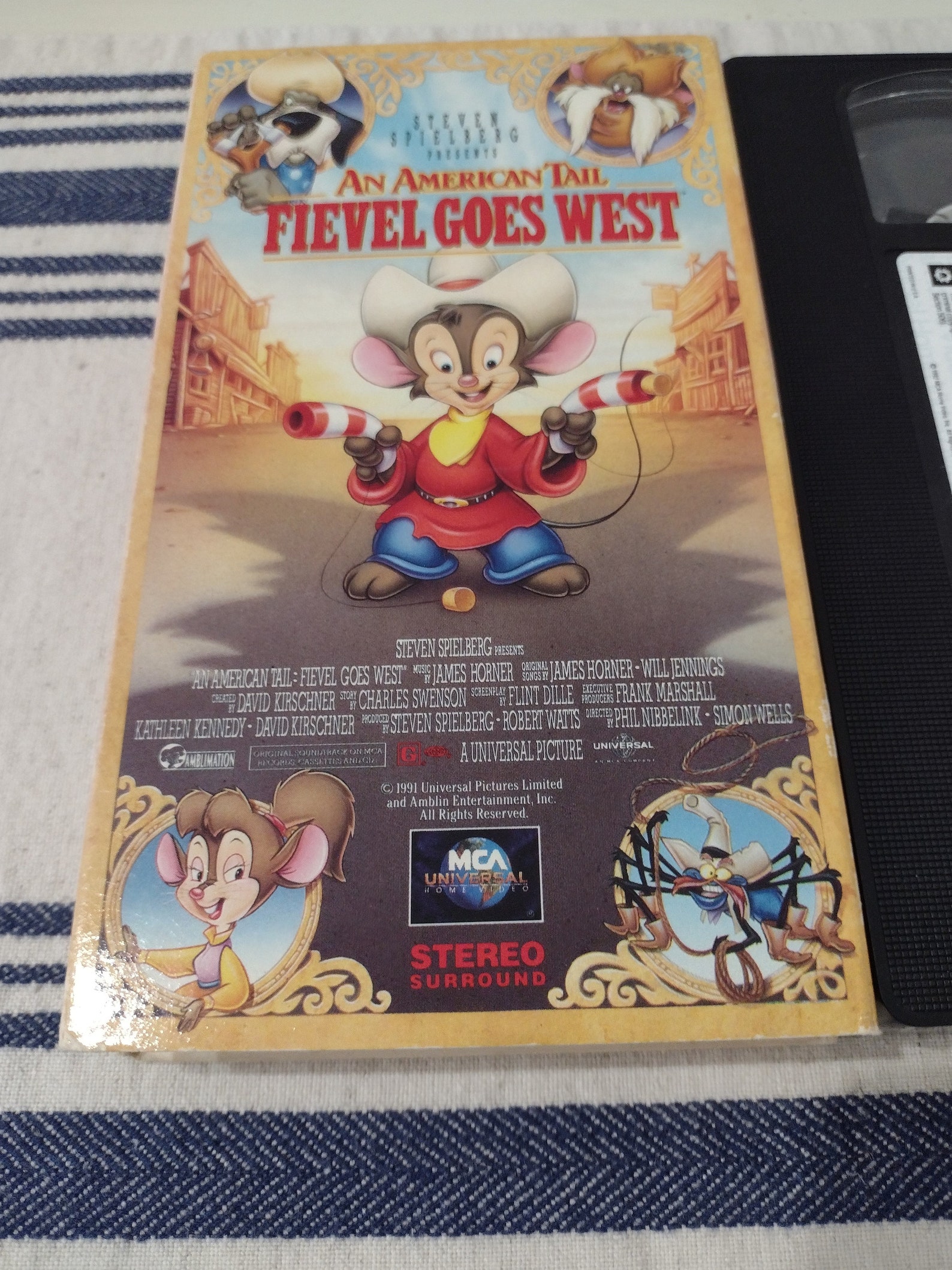 An American Tail Fievel Goes West VHS Video Tape Movie 1991 Rated G ...