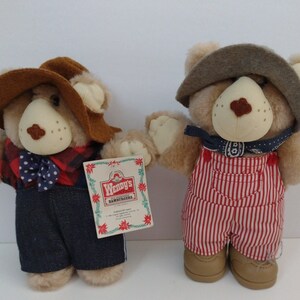 1986 Furskins Bears Farrell Furskin & Dudley Furskin - Wendy&#39;s