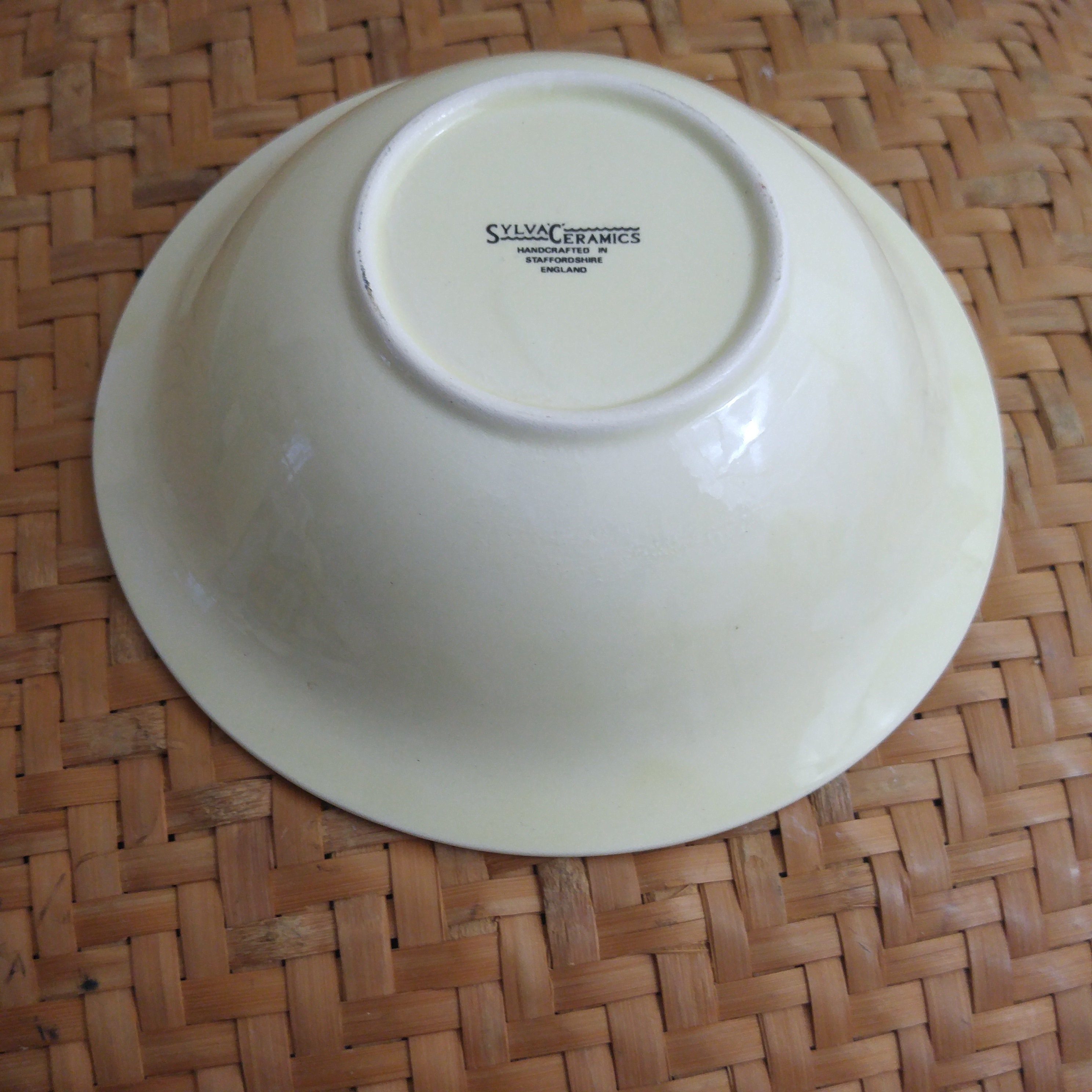 Sylva Ceramics Child's Bowl Sylva'c' Running Bear Rim Made in