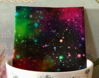 1 Beeswax Food Wrap. Individual. 28cm x 28cm  Galaxy, Fantasy, Space, Cosmos, outer space. Perfect plastic free clingfilm replacement