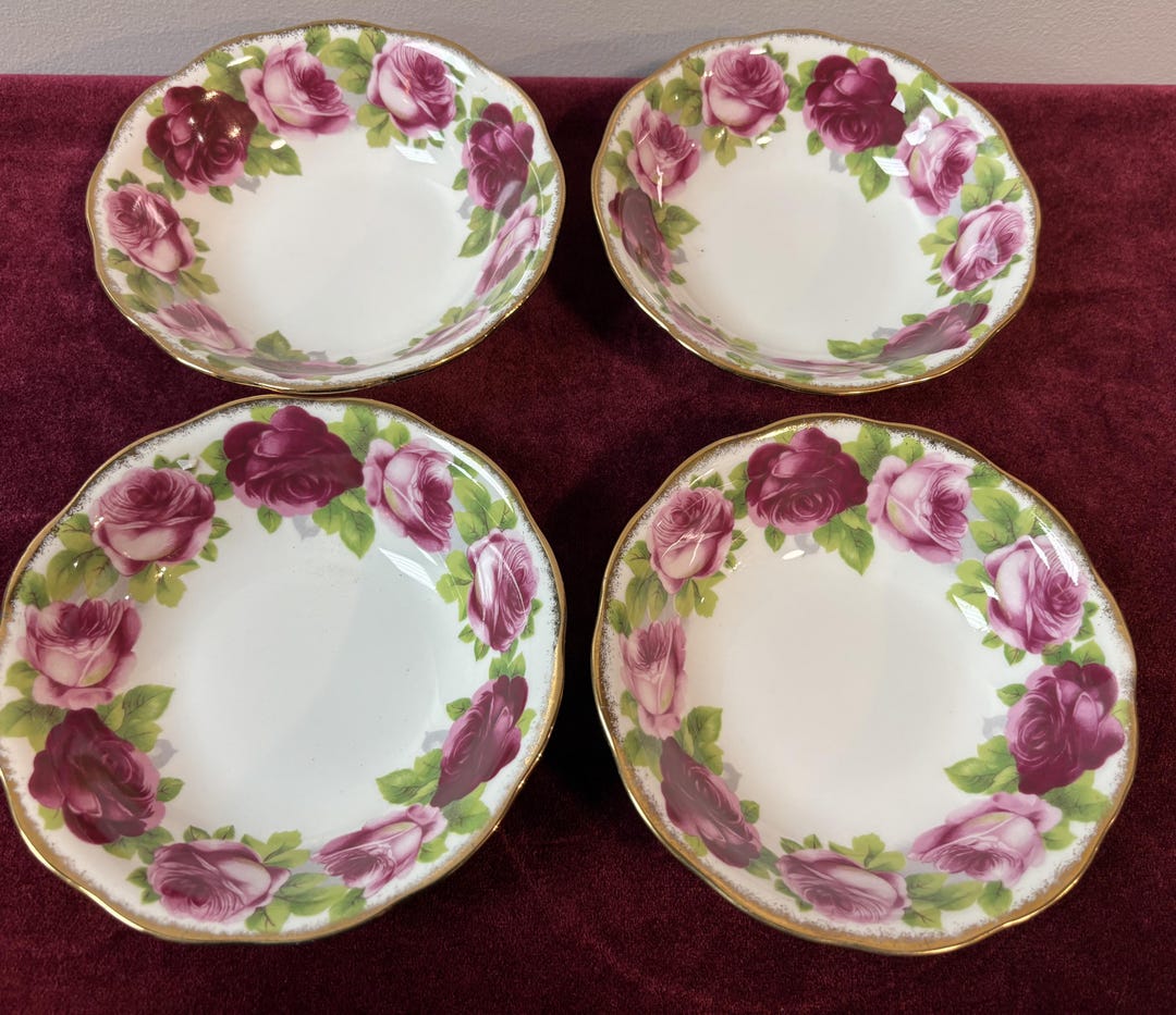 Royal Albert Old English Rose Fruit Nappies Set of 4 - Etsy