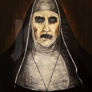 Valak painting replica v2 canvas print (demon nun, the conjuring)