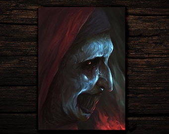 Canvas print "The Defiler" digital painting Valak The Conjuring