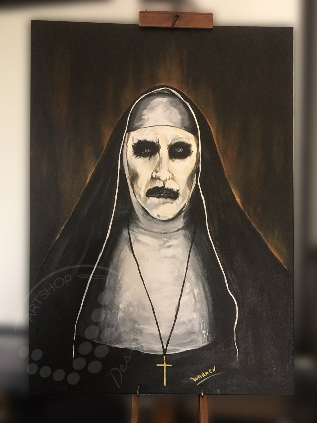 Buy Valak Painting Replica Print Canvas demon Nun the Conjuring ...