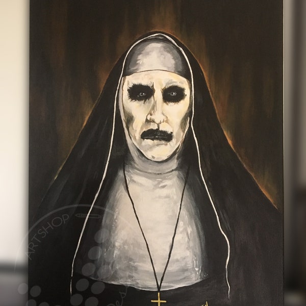 Toile imprimée de réplique de peinture Valak (nonne démoniaque, la conjuration)