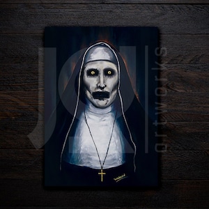 Valak "lights out version" painting replica print canvas (demon nun, the conjuring)