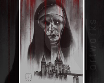 Art print "The Nun" A4 A3 digital painting
