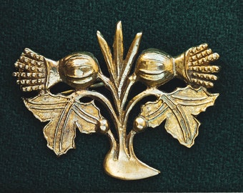 Pilgrim badge. Renaissance Pomegranate Branch Badge from Pilgrim souvenirs and Secular badges. Reenactment pin for 15-16th century costume.