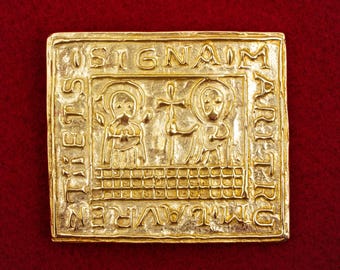 Replica of St. Lawrence medieval badge - Pilgrim Pin for Hat or Cloak, Perfect for 14th-15th Century Renaissance Costumes.