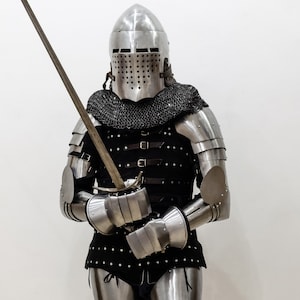 Full set of knight armor &quot;Footman&quot;. Buhurt medieval armor, Ukrainian quality. Buhurt International, IMCF, WMSF. Perfect for beginners.