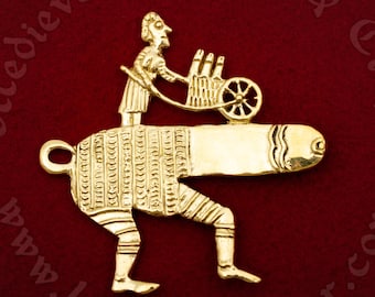 Secular Badge: Medieval Pilgrim Badge "Big Family." Replica of a 1350-1400 pin, perfect for medieval and Renaissance costumes.