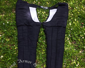 Medieval gambeson legs for fighters. Buhurt International, IMCF, SCA, Hema fighter quilted gambeson padded under armor chausse for knights.