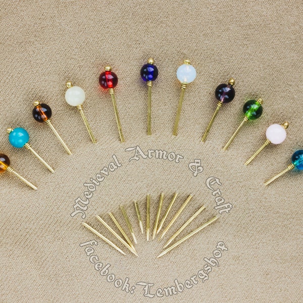 Reenactment pins for a medieval headdress(5prc set),the Hairpins 13th-15th centuries. Pins for dresses historical renaissance costumes, SCA.