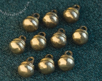 Viking and Early Medieval gold(brass) buttons for the reenactment, SCA, cosplay dress of the 10th-11th centuries. Shestovytsia, Kyiv Rus.