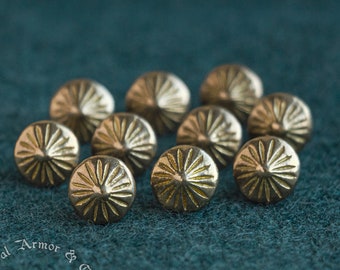 Viking gold(brass) buttons for the reenactment, SCA, cosplay dress of the 10th-11th centuries from Birka and Kyiv Rus.