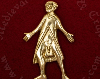 Medieval Pilgrim Badge – Man with balls. Pilgrim pin was used for a hat or a cloak and for Renaissance costumes.
