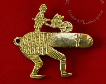 The secular badge. Medieval Pilgrim Badge &quot;Big family&quot;. Replica of the 1350-1400 pin for medieval and renaissance costume.