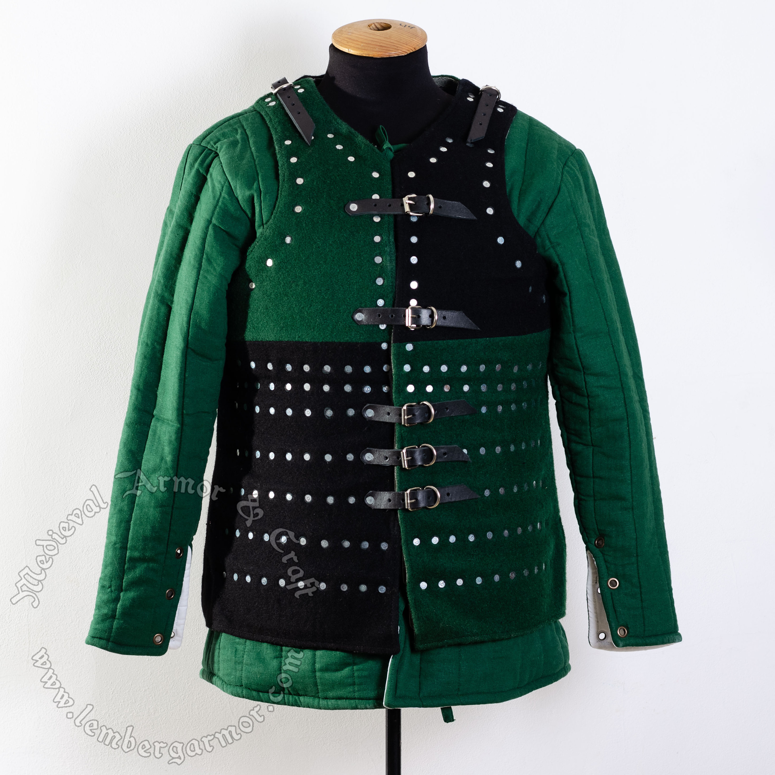 Bicolor Chalkis brigandine 2nd type. Body armor for buhurt for the set XIV century - the 60th of the XV century.