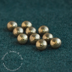 Medieval gold(brass) buttons 11th-15th centuries for the reenactment, SCA, cosplay. Perfectly decorate a medieval  costumes.