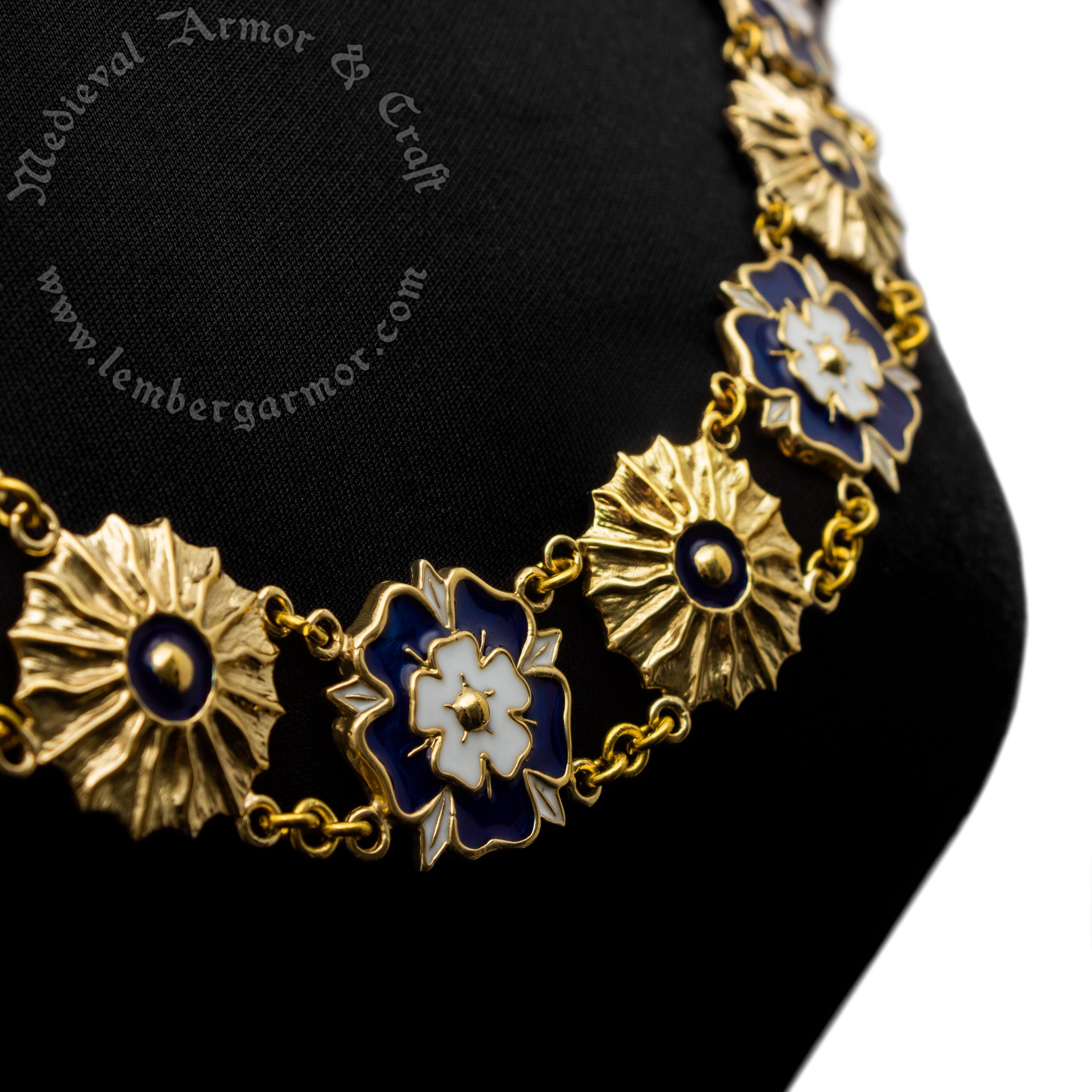 Medieval Livery Collar, Brass Chain of Office With Roses and Suns in ...