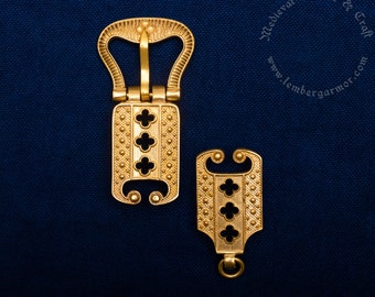 Medieval casting belt set replica 15th century, England. Suitable for a strap width of 25 mm