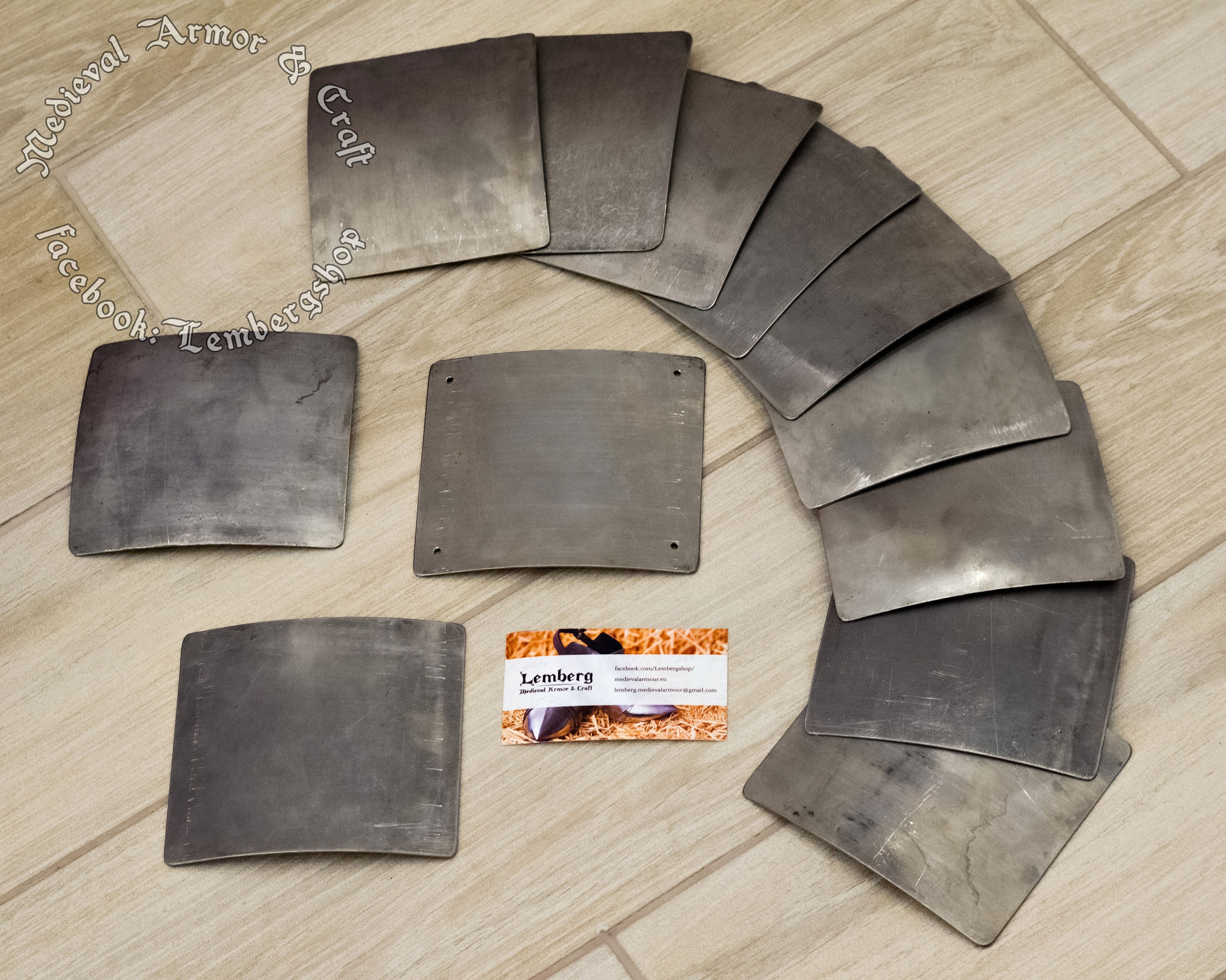 Titanium plates set for Medieval armor HMB IMCF. Etsy