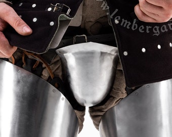 Medieval Armor Codpiece - Steel Jockstrap for Buhurt and Full-Contact Combat.