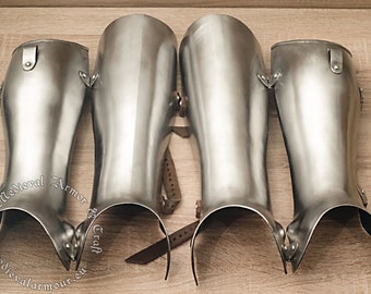 Medieval Greaves14th-15th Medieval Full Contact Combat.Chuburg greaves. Meets the standards for the protection of Buhurt International, IMCF