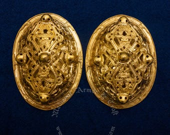 Broches ovalados de la época vikinga. Réplica de fíbula de tortuga, siglo X. Un regalo ideal para un recreador o historiador apasionado.