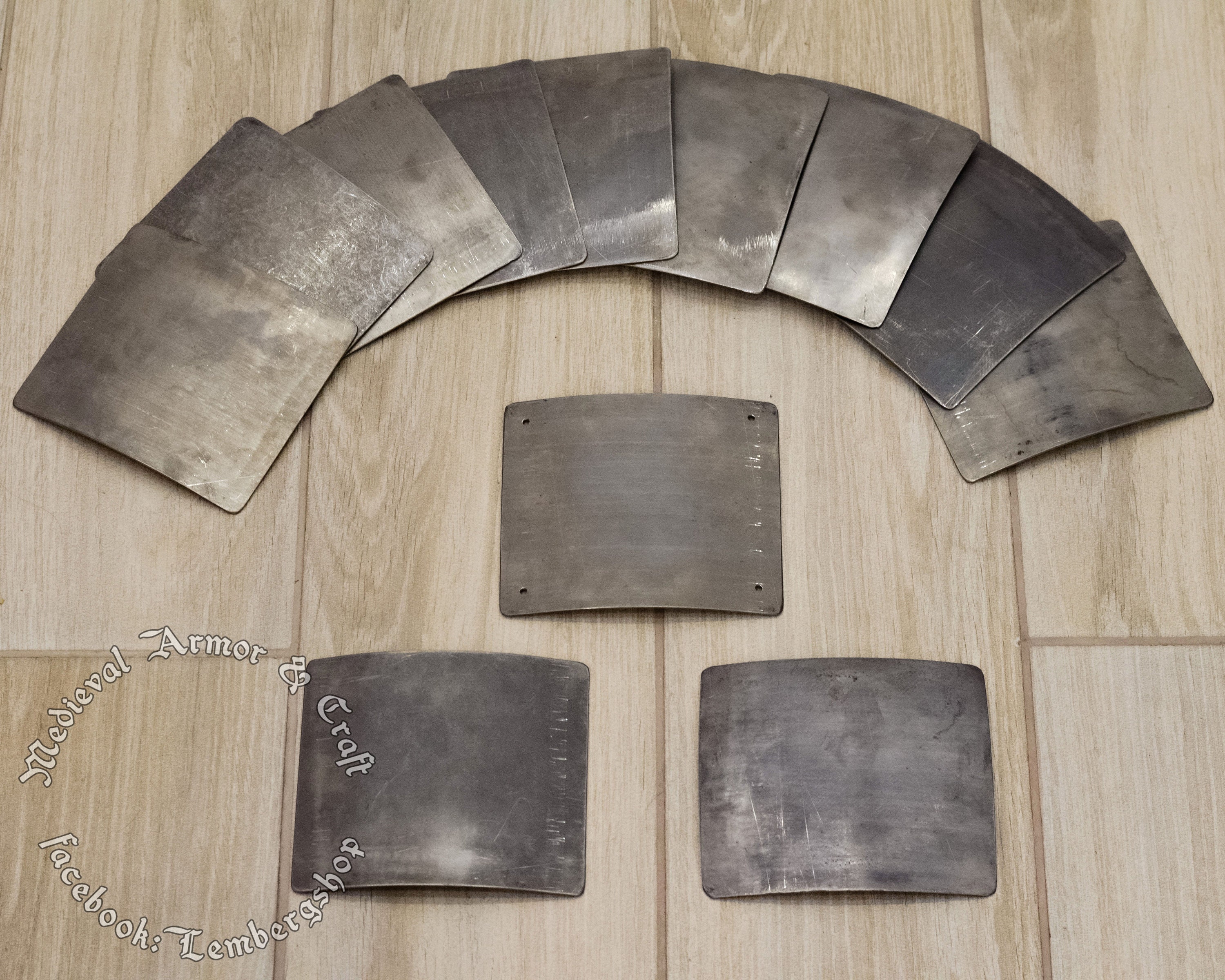 Titanium plates set for Medieval armor HMB IMCF. Etsy
