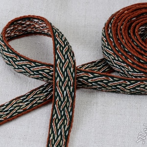 Tablet woven wool belt. Birka 22. Viking reenactment, Viking trim. Custom order with the use of 20 tablet cards.