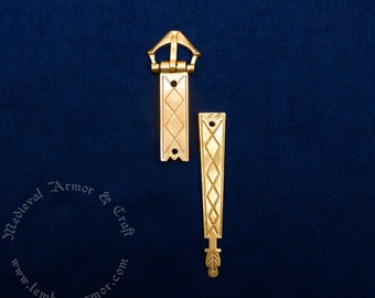 Medieval casting belt set replica 14th-15th centuries, England. Suitable for a strap width of 12-14 mm