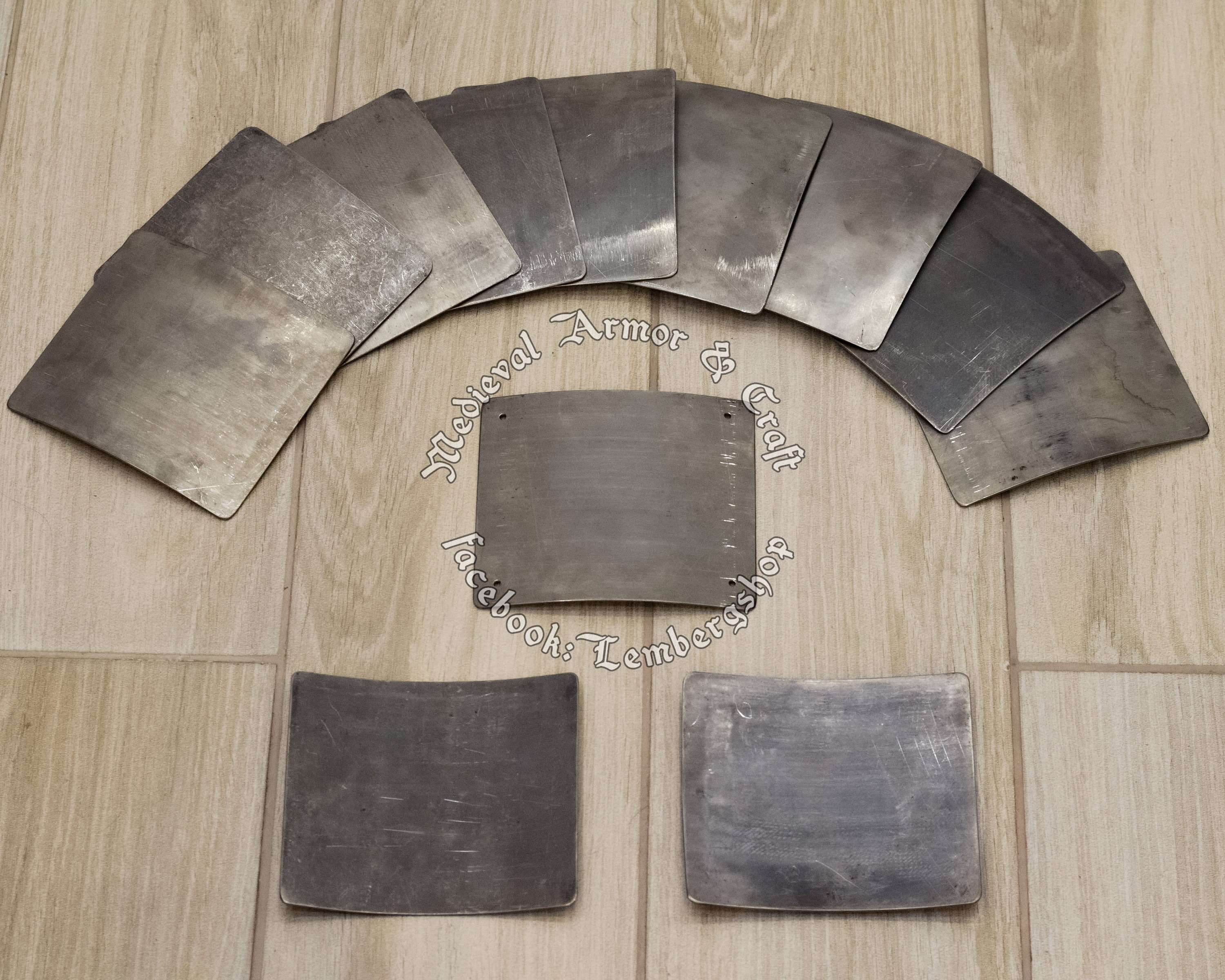 Titanium plates set for Medieval armor HMB IMCF. Etsy
