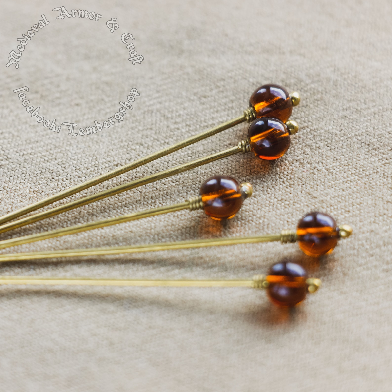 Reenactment Pins for a Medieval Headdress(5prc Set),the Hairpins 13th ...