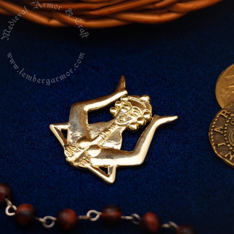 Cheeky Acrobat Medieval Badge. Pilgrim Pin for a Hat or a Cloak, for ...