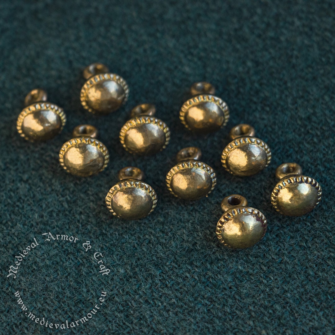 Gold(brass) Buttons for Medieval Costume. Reenactment 14th-15th ...