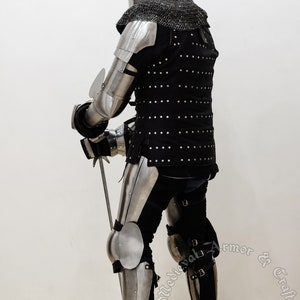 Full set of knight armor Footman.Buhurt medieval armor, Ukrainian quality. HMB,IMCF, WMSF. Perfect for beginners from the helmet to shoes. imagem 2