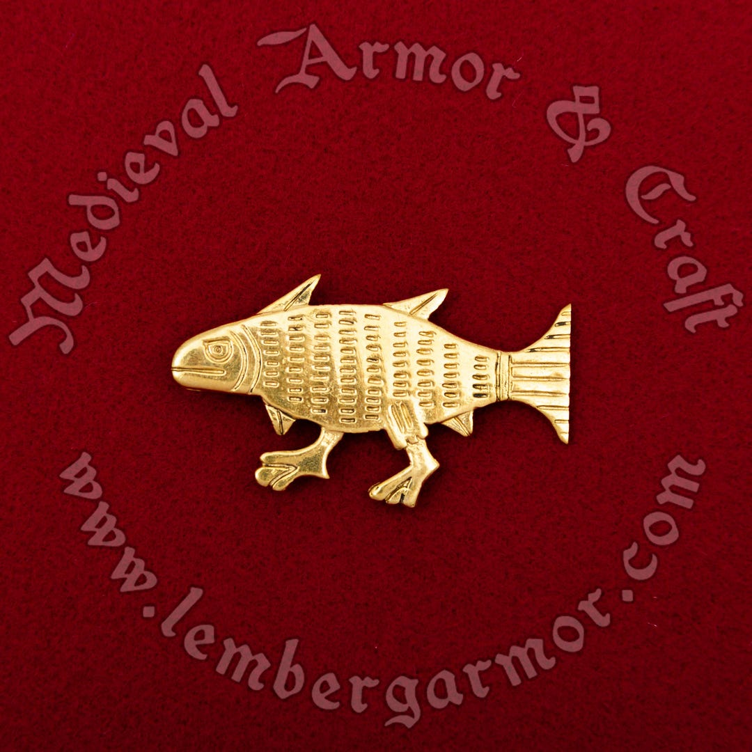 Sign Medieval Fish Medieval Fish With Legs Badge: Marginalia Creature From a 13th-century ...