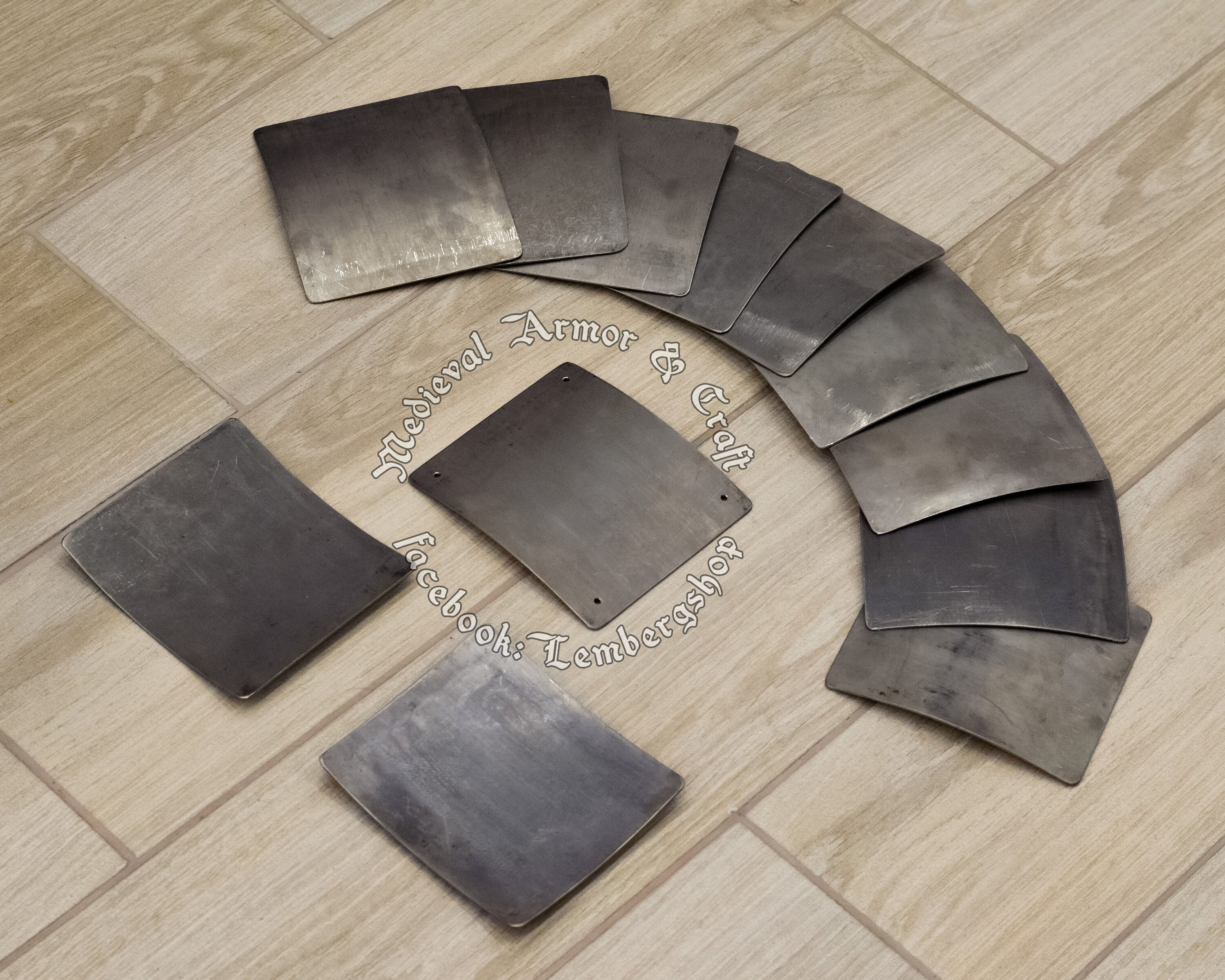 Titanium plates set for Medieval armor HMB IMCF. Etsy