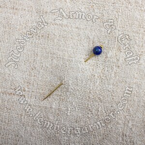 Cloudy Quartz Medieval Pins for a Headdress, 5prc Set. A Hairpin 13th ...