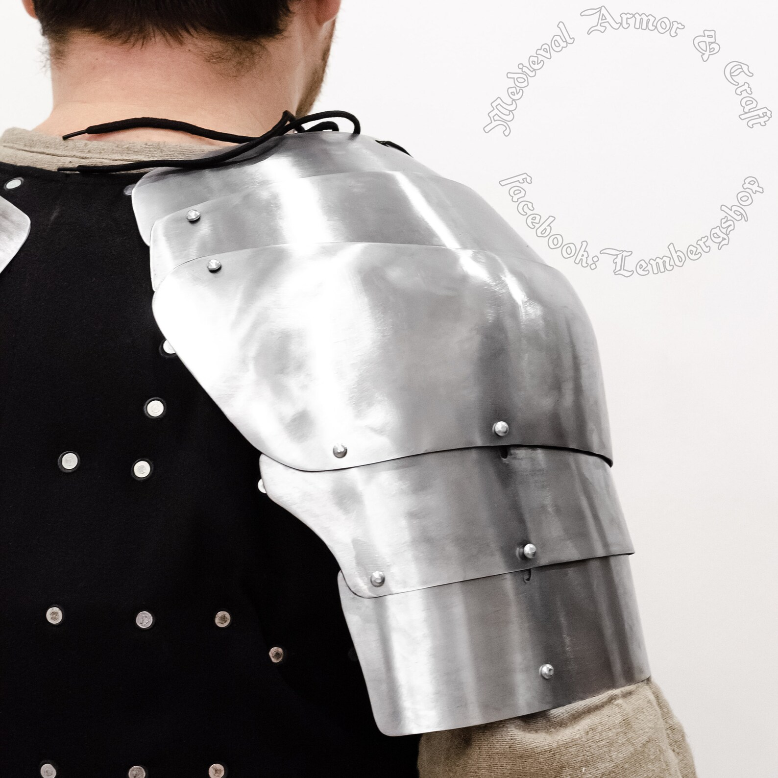 Titanium cavalry knights spaulders for Buhurt. Late medieval Etsy