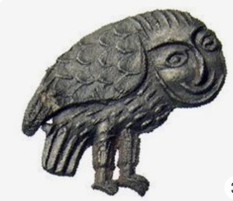 Owl Medieval badge replica. Pilgrim pin for a hat or a cloak, for Renaissance costume 14th-15th centuries. image 7