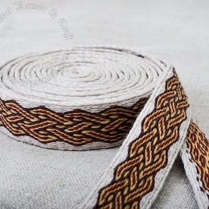 Tablet woven wool belt. Birka 22. Viking reenactment, Viking trim. Custom order with the use of 24 tablet cards.