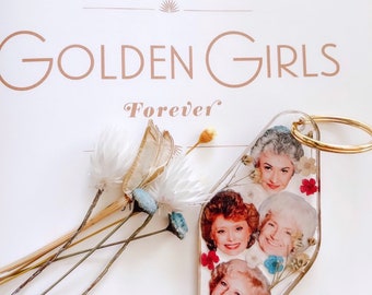 Golden Girls wildflower keychain