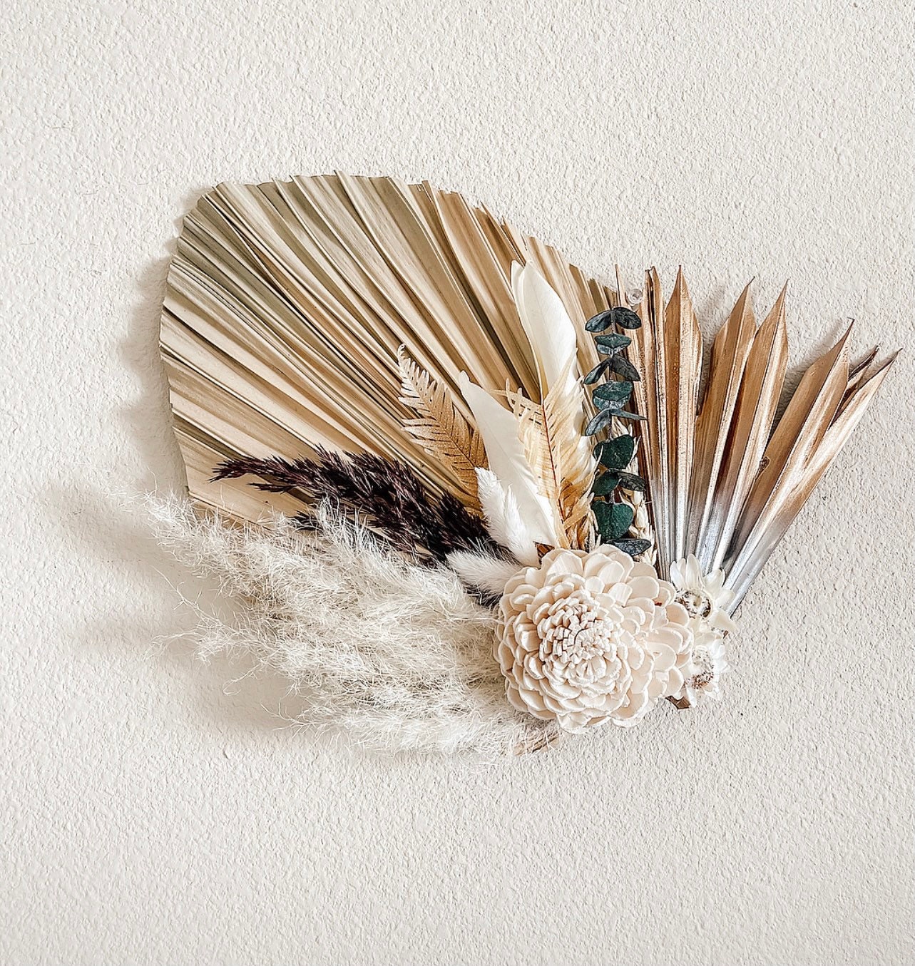 Dried floral wall hanging Etsy